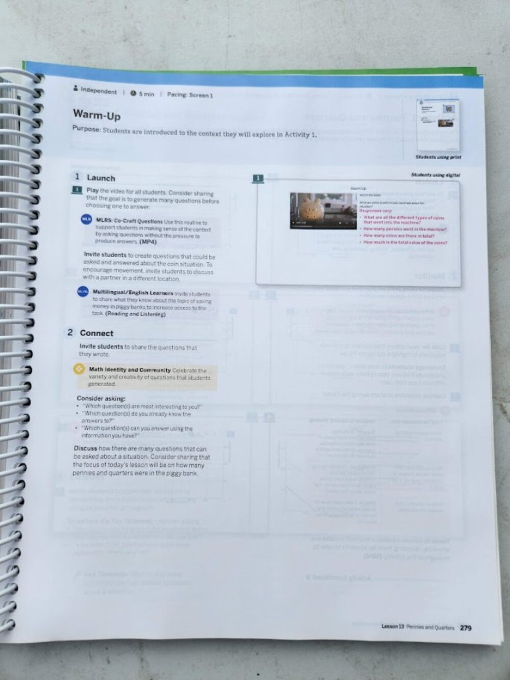 Amplify Desmos Math Grade 8 Volume 1 California Teacher Edition Book Answer Answ - Picture 7 of 15